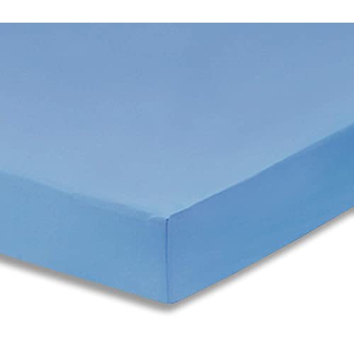 Everyday Kids Fitted Crib Sheet, 100% Soft Breathable Microfiber Baby Sheet, Fits Standard Size Crib Mattress 28in x 52in, Light Blue Nursery Sheet