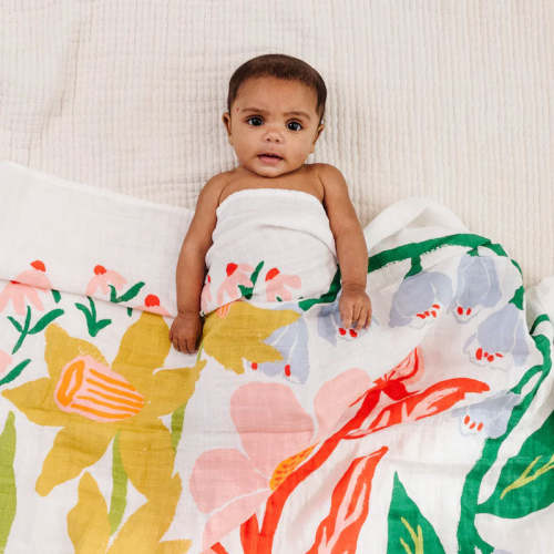 Clementine Kids Cottage Garden Swaddle Blanket – oh baby!