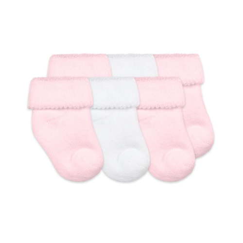 Jefferies Socks Baby Girls Soft Terry Turn Cuff Socks 3 Pair Pack