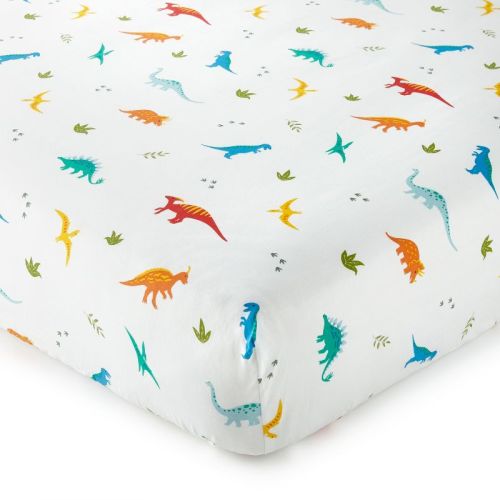 Wildkin Kids 100% Cotton Fitted Crib Sheet (Jurassic Dinosaurs)