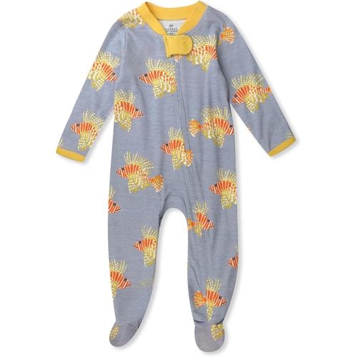 HonestBaby Sleep and Play Footed Pajamas One-Piece Sleeper Jumpsuit Zip-front PJs Organic Cotton for Baby Boys, Unisex