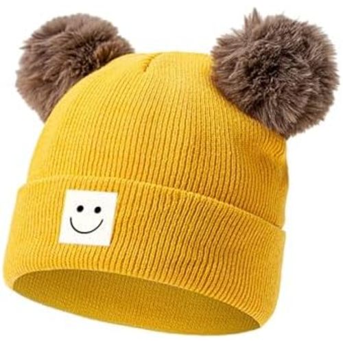 AZJ Baby Beanie Hat Toddler Infant Winter Knitted Hat Kids Soft Warm Pom Pom Beanie Cap for Boys Girls
