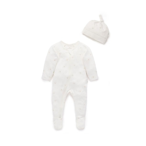 Zip Growsuit & Hat Set, Newborn