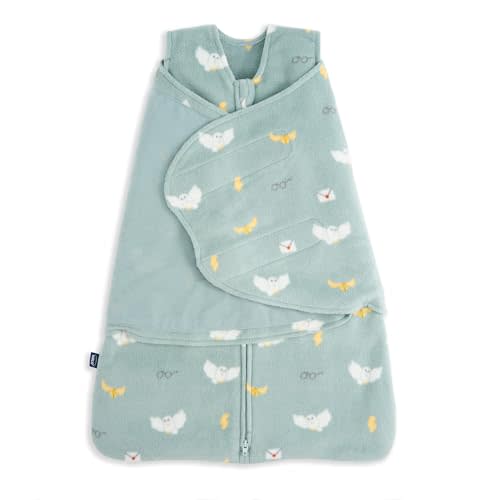 HALO Micro-Fleece Sleepsack Swaddle, 3-Way Adjustable Swaddle Blanket for Newborn and Infants, TOG 3.0 for Cold Climates, Hip Healthy, Harry Potter Hedwig, Newborn,0-3 Months