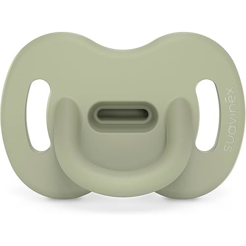 Color Essence SX PRO Silicone Baby Pacifier 1Pk, Made with 100% Soft Silicone, Baby Essentials Perfect for Breastfeeding Babies, Designed in Spain, 0-6 Mths, Jungle Green
