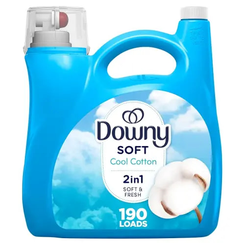 Downy Fabric Softener Liquid, Cool Cotton Scent, 140 fl oz, 190 Loads, Downy Fabric Softener, Liquid Fabric Softener