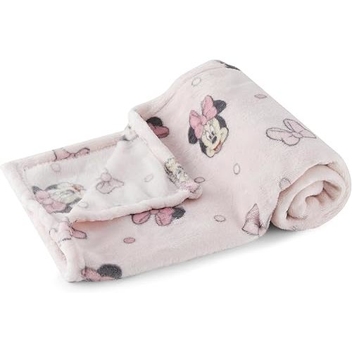 Disney Characters Flannel Fleece Baby Blanket - Soft & Cozy 30x40 Inches, Featuring Mickey Mouse, Minnie Mouse, Winnie The Pooh, and Dumbo