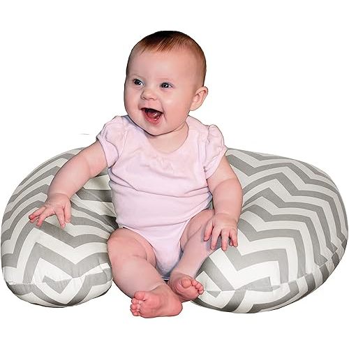 Jolly Jumper Baby Sitter Cushion, Grey/White Chevron