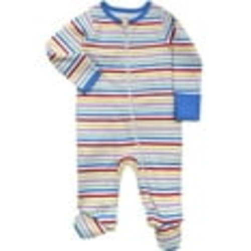 Wonder Nation Baby Gender Neutral Zip Front Footed Sleep N Play Pajamas, Sizes Preemie-6/9 Months