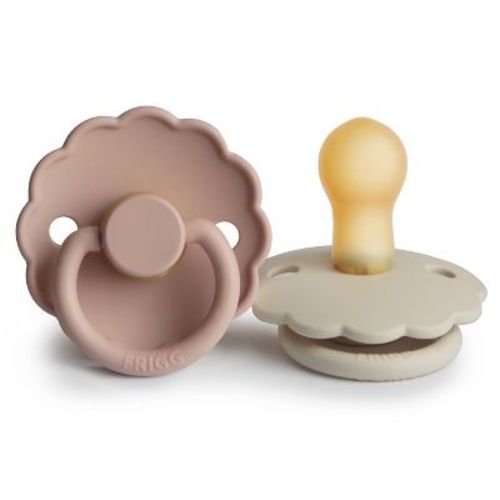 Frigg 2pk Daisy Rubber Pacifier Nipple - Size 1 - Blush/cream