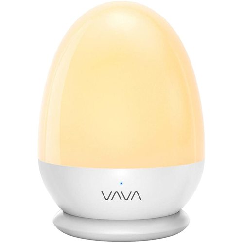 VAVA Home VA-CL006 Night Lights for Kids with Stable Charging Pad, ABS+PC Bedside Lamp for Breastfeeding, Touch Control&Timer Setting, White