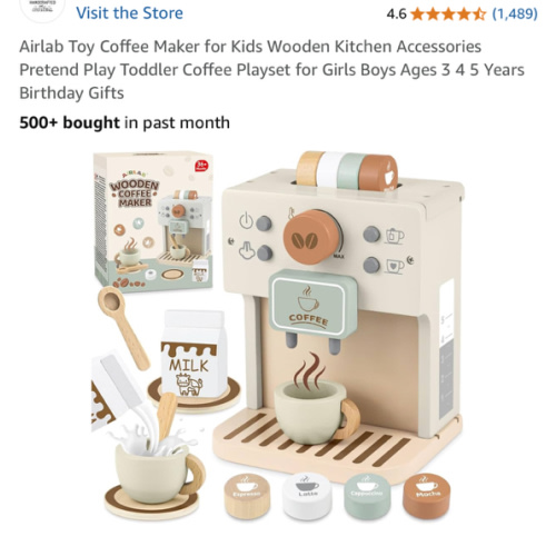 Amazon.com : wooden coffee maker toy