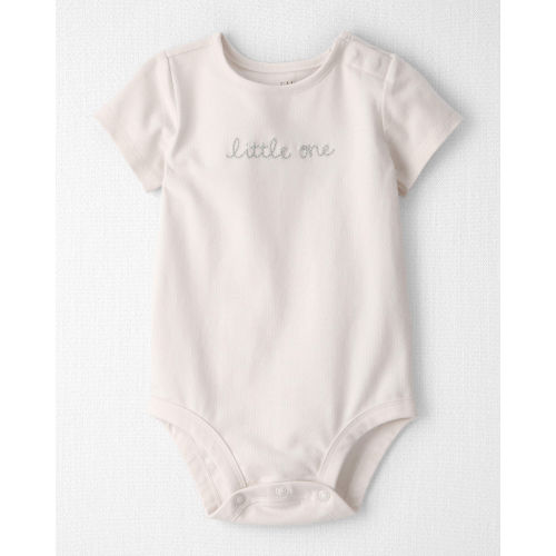 Baby Organic Cotton 'Little One' Embroidered Bodysuit