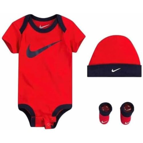 Nike Baby's Bodysuit, Hat and Booties 3 Piece Set