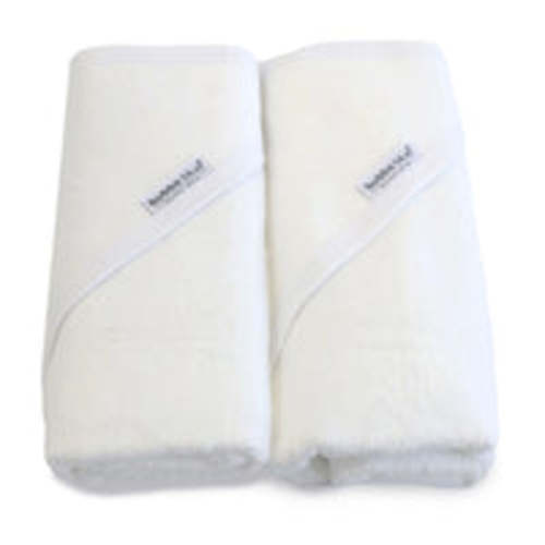 Bubba Blue White Bamboo 2pk Hooded Towels