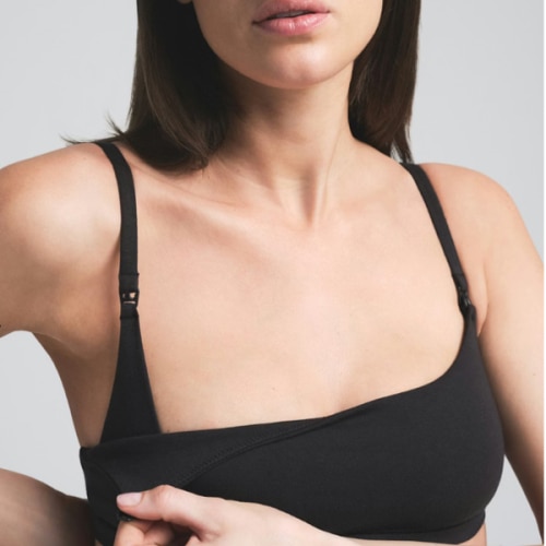 SKIMS COTTON JERSEY MATERNITY NURSING SCOOP BRALETTE | SOOT