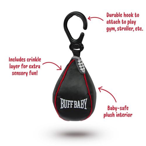 Genuine Fred BUFF BABY Speed Bag Crinkle Toy, Hanging Toy for Play Gym and Stroller, Engaging and Sensory Rich Toy, Fun Gift for Fitness Enthusiast and New Parents, Unique Gift