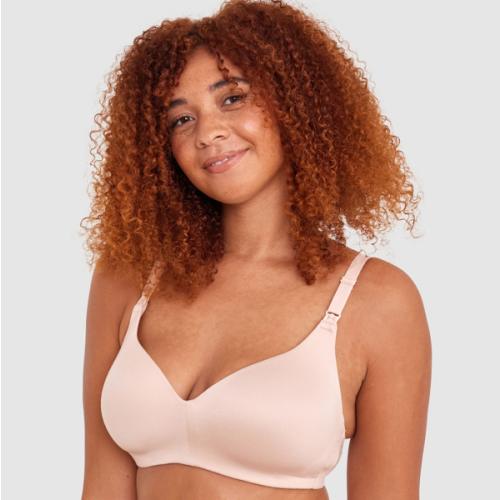 Bras N Things Body Bliss Full Cup Maternity Wirefree Bra - Blush Pink | 01528801