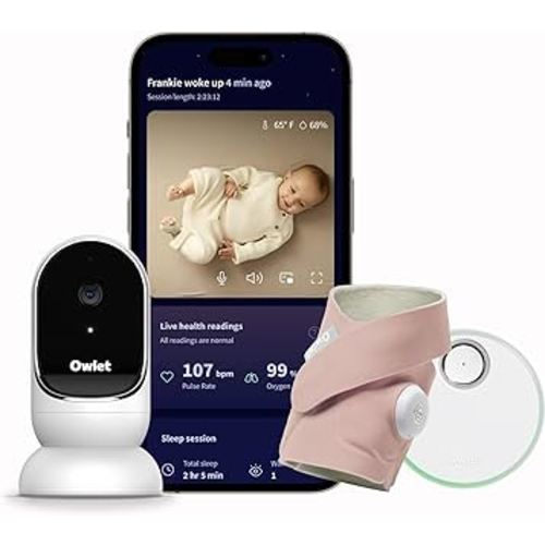 Owlet® Dream Duo Smart Baby Monitor: FDA-Cleared Dream Sock® plus Owlet Cam 2- Tracks & Notifies for Pulse Rate & Oxygen while viewing Baby in 1080p HD WiFi Video