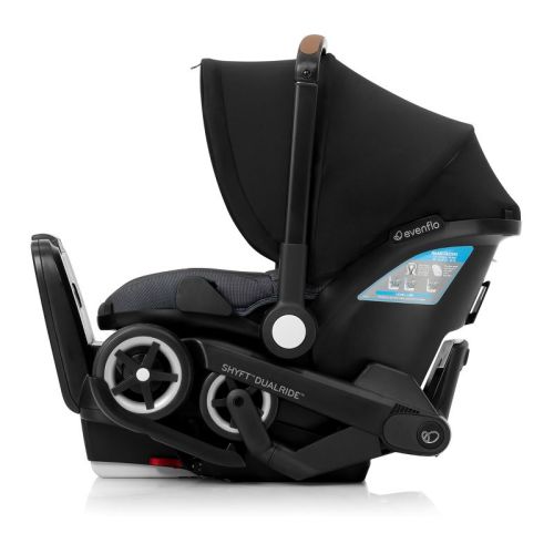 Evenflo Shyft DualRide Travel System with Carryall Storage, Color: Boone Gray