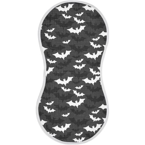 Muslin Burp Cloths for Baby Boys and Girls - 1-Pack Ultra Absorbent Halloween Bats Muslin Washcloths, Newborn Towel, Milk Spit Up Rags, Burp Cloth Bib for Unisex, 22 x 11 Inch