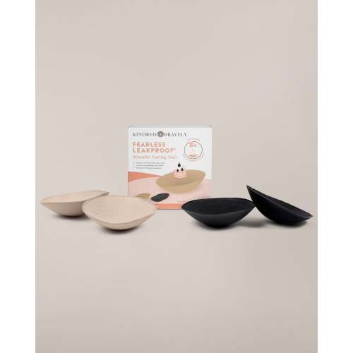 Fearless Leakproof® Reusable Nursing Pads | Black & Beige - Kindred Bravely