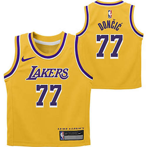 Jordan Little Kids' Los Angeles Lakers Luka Doncic #77 Purple Swingman Statement Jersey | Dick's Sporting Goods