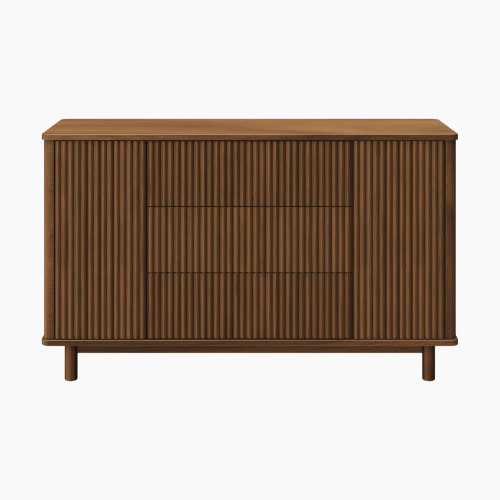 babyletto Pogo Tambour Assembled Dresser - Natural Walnut