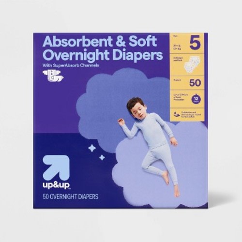 Disposable Overnight Diapers - up&up™ (Select Size and Count) (Color or Pattern May Vary), Size: 550