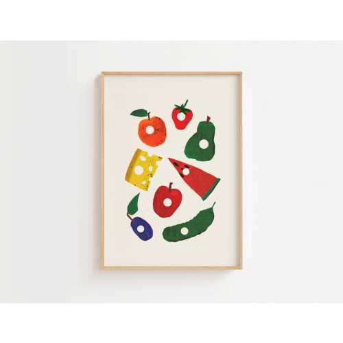 Hungry Bug Nibbles - The Very Hungry Caterpillar Inspired Printable Wall Art, kids room printable art, nursery digital print, book character