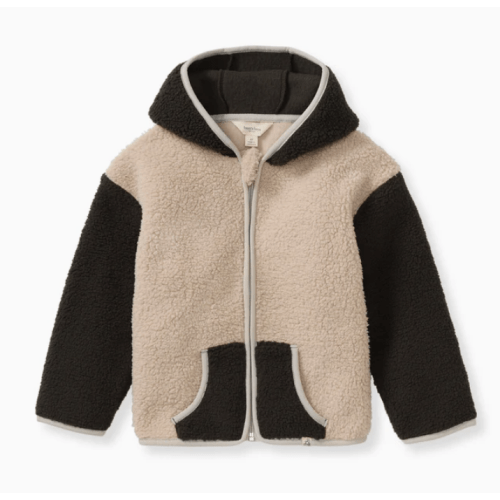 Sherpa-Style Zip Front Jacket - Delicate Doe