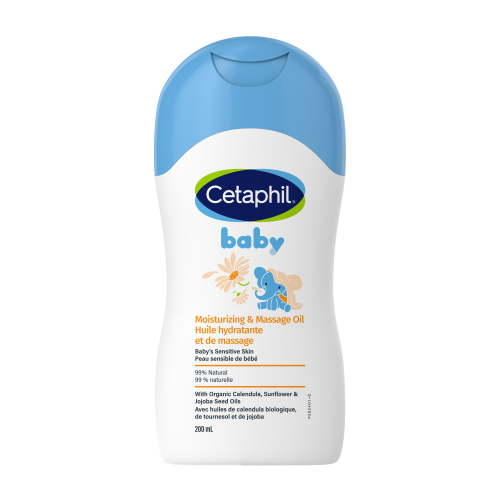 Cetaphil Baby Moisturizing and Massage Oil with Organic Calendula | 99% Natural | Paraben, Colourant and Mineral Oil Free | 200ml, 200 mL - Walmart.ca