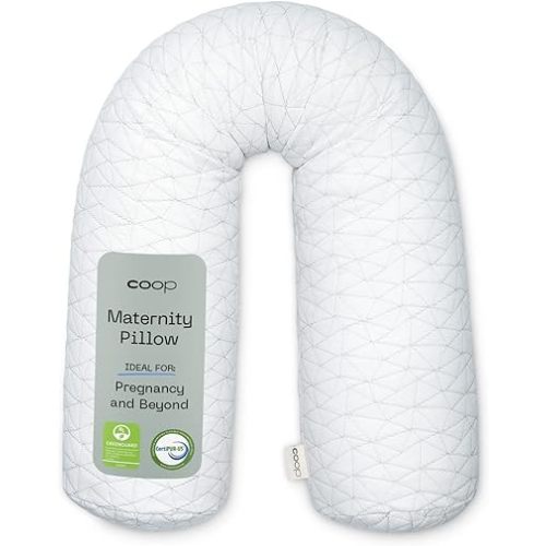 Coop Home Goods Original Adjustable Maternity Pillow, with Memory Foam and Washable Cover, Body Pillow for Pregnancy, Side Sleeper and Full Body Support During Pregnancy