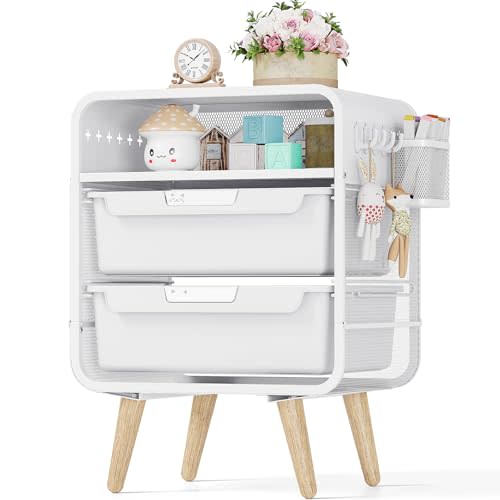 SYKIARIOL Kids Nightstand, Bedside Table, White Side Table