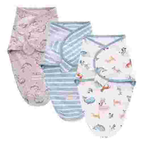 Baby Swaddle Wrap, Newborn Blankets for 0-6 Months Large, Adjustable Infant Sleep Sack, 3 Pack