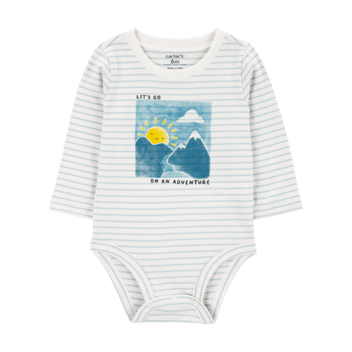 Baby Adventure Striped Long-Sleeve Bodysuit - Carter's | Carter's