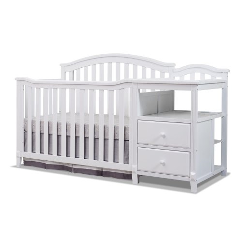 Sorelle Berkley 4-in-1 Convertible Crib and Changer, White