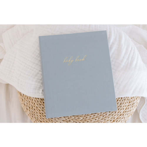First Year Baby Memory Book - Dusty Blue