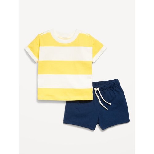 Short-Sleeve Graphic T-Shirt and Shorts Set for Baby