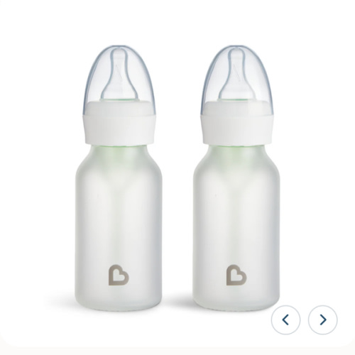 Bond™ Silicone Glass Bottle 4oz or 8oz, 2pk | Munchkin