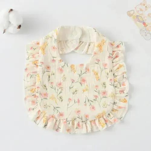 Floral Boho Muslin Bibs for Baby Girls – ONEAKIDS