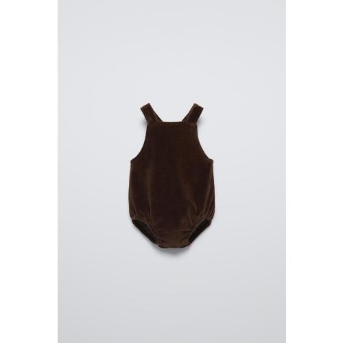 VELVET ROMPER - Brown | ZARA United States