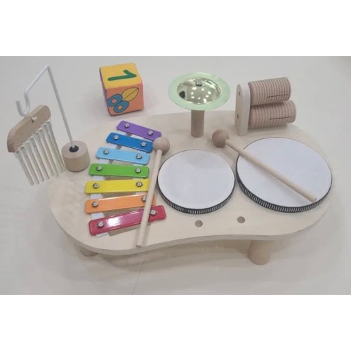 Montessori Musical Wooden Play Board, Toddler Busy Board, Wooden Toddler Toys, Tactile Sensory Developmental Aid, Instrumental Xylophone Toy