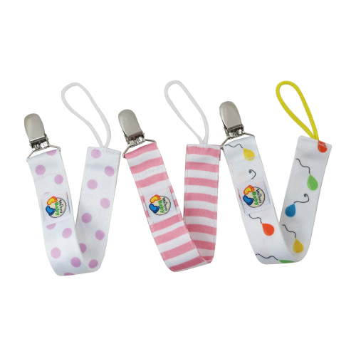 3-Pack Pacifier Clips for Girls – Cute Soothie & Pacifier Holders, Baby Accessory