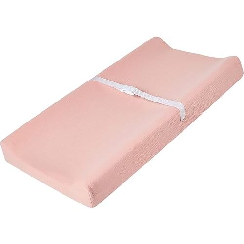 Muslin Changing Pad Cover for Baby Boys Girls, Ultra Soft Breathable Diaper Changing Table Pad Cover, Neutral Fitted Changing Pad Sheets
