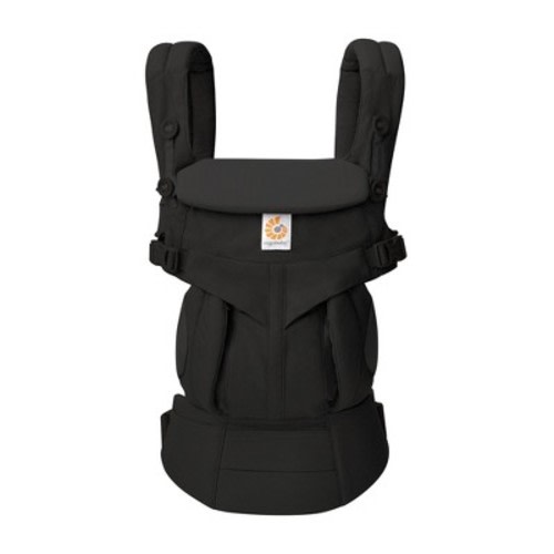 Ergobaby Omni Classic All Carry Positions Baby Carrier for Newborn to Toddler - Pure Black: Cotton, 45 lbs Max Capacity, Includes Removable Hood