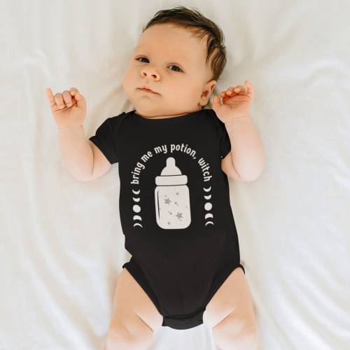 Goth Bodysuit Goth Baby Clothes Witchy Baby Baby Ghoul Punk Baby Gift Witch Baby Goth Baby Stuff Alternative Baby Clothes Black Baby Clothes