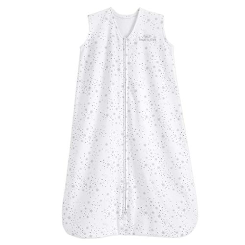 HALO SleepSack, 100% Cotton Wearable Blanket, Swaddle Transition Sleeping Bag, TOG 0.5, Midnight Moons-grey, Medium, 6-12 Months - Medium (Pack of 1)