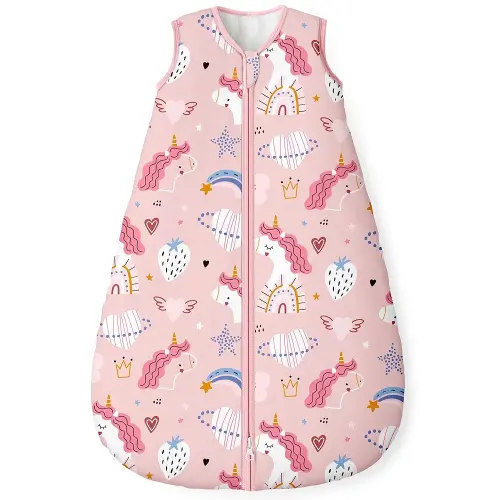Yoofoss Baby Sleep Sack 0-6 Months, 1.5 Tog Baby Wearable Blanket with 2-Way Zipper, 100% Organic Cotton Fabric Winter Infant Sleeping Sack, Warm Soft Comfy