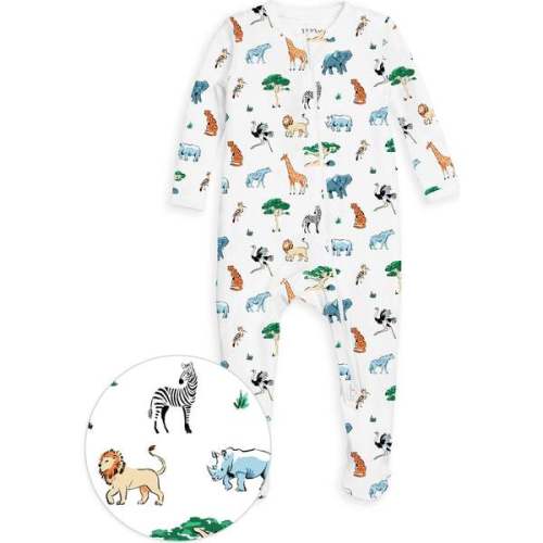 The Organic Zipper Footie, Wild Safari - 12|12 | Maisonette